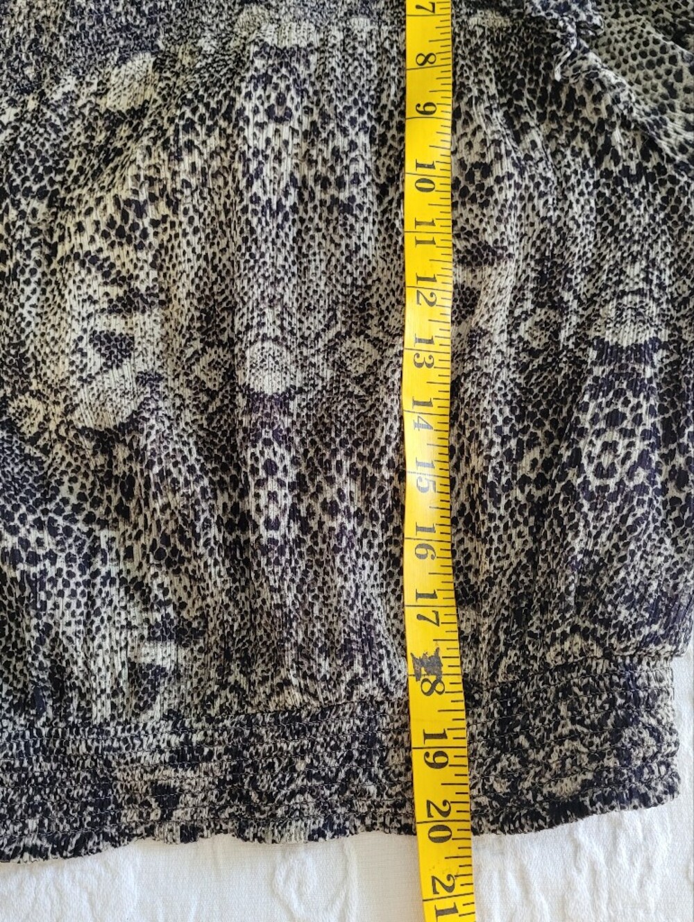 Free People Roma Blouse Snake Print High Neck Silhouette Ruffle Detail Sz Small - Picture 10 of 10